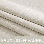 MIULEE Linen Texture Curtains for Bedroom Solid 100% Blackout Thermal Insulated - Image 5