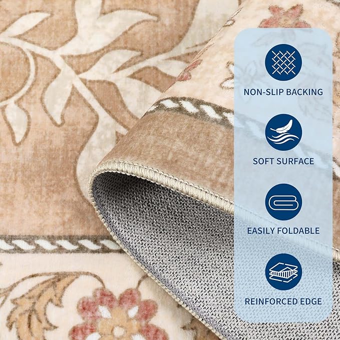 GarveeHome Provence 2x6 Washable Kitchen Runner Rugs Non Slip Vintage Boho - Image 6