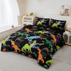 RYNGHIPY Dinosaur Comforter Set Twin Size 3Pcs Dinosaur Bedding Set for Kids Boys Girls Microfiber Boys Bedroom Set 1 Comforter with 2 Pillowcases (Multi,Twin)