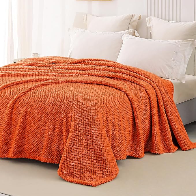 Whale Flotilla King Size Fuzzy Fleece Blanket, Fluffy Warm Soft Jacquard Bed - Image 4