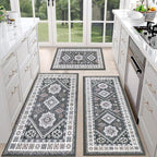 HEBE Boho Kitchen Rug Sets 3 Piece by HEBE