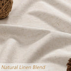 Guken 100% Blackout Linen Curtains 63 Inch Length 2 Panels Set - Image 3