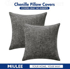 MIULEE Pack of 2 Couch Throw Pillow Covers 18x18 Inch Dark Gray Modern Boho - Image 7