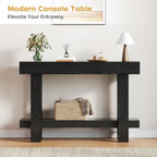 Console Table for Entryway, 47.2" Narrow Farmhouse Sofa Table Black