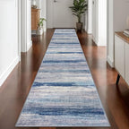 KOZYFLY Modern Abstract Washable Rug Runner 2.6x14 Hallway Rug Runner Non-Slip by KOZYFLY