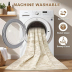 Nakagishi 6x9 Area Rugs Living Room: Washable Boho Large Neutral Modern Soft - Image 2