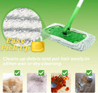 4-Pack Heavy-Duty Scrub Mop Pads for Swiffer Sweeper, Washable Refills
