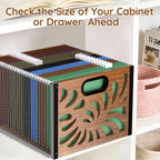Wood File Box,Hanging File Organizer,File Storage Box Bin for Letter Size