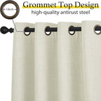 NICETOWN 24 inch Long Blackout Tiers, Farmhouse Grommet Half Window Curtains - Image 4