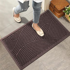 HIYARD Sturdy Front Door Mat, Absorbent Muddy Dirt Resist Welcome Door Mats by HIYARD