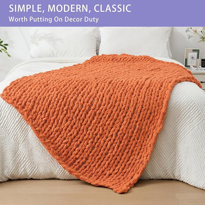 Bigacogo Chunky Knit Throw Blanket - Image 3