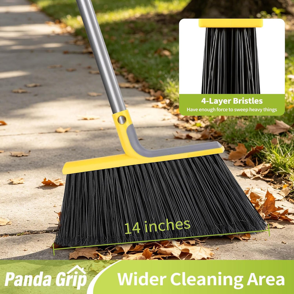 58" Heavy-Duty Commercial Broom, Outdoor Floor Cleaning Broom