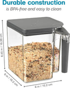 Polder Handle-It Canister, BPA-Free Plastic, Stackable Kitchen Storage Container, Air-Tight Food Storage Solution for Pantry, Counter, and Refrigerator Organization, 2.75-Quart