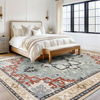 8x10 Area Rugs, Large Area Rug for Living Room, Floral Washable Area Rug for - Image 3