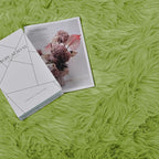 Goolela Lime Green Circle Rug 6ft Fluffy Fuzzy Round Faux Fur Sheepskin Carpet - Image 6