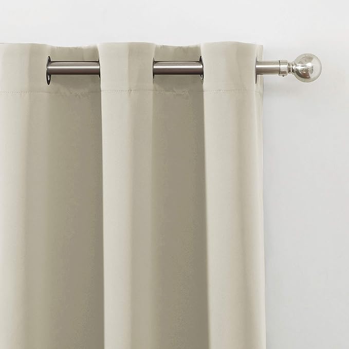 LEMOMO Light Beige Thermal Blackout Curtains/38 x 84 Inch/Set of 2 Panels Room - Image 7