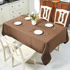 IVAPUPU Textured Linen Rectangle Table Cloth, Coffee, 52 x 70 Inch