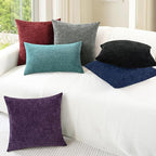 CaliTime Throw Pillow Covers Decorative 12 X 20 Inches Pack of 2 Cozy Chenille - Image 4