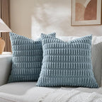 Fancy Homi 4 Packs Boho Light Blue Decorative Throw Pillow Covers 16x16 Inch - Image 5