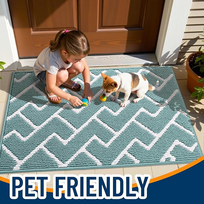 OLANLY Front Door Mat, Non-Slip Rubber Backing, Dirt Resistant and Absorbent - Image 6