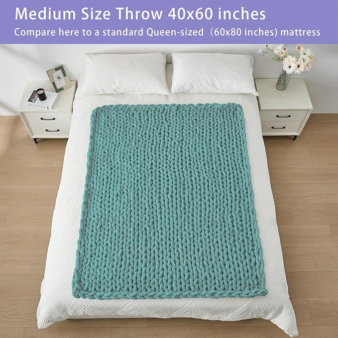 Bigacogo Chunky Knit Throw Blanket - Image 5