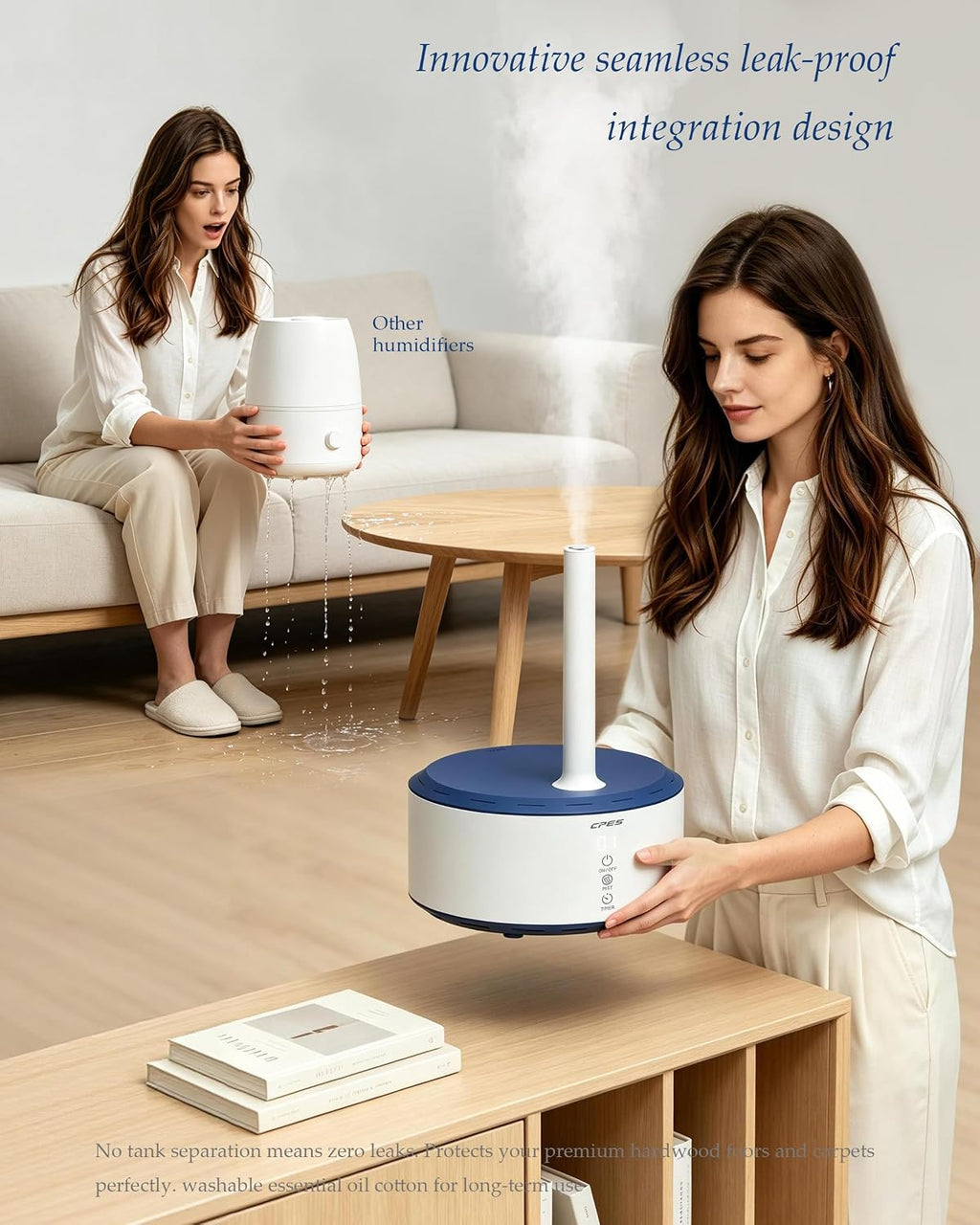 C10 4.2L Humidifier for Bedroom, Top Fill, Integrated leak-proof design