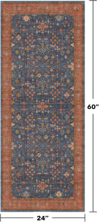 Hazo Haus Navy Blue Runner Rug 2x5 - Image 2