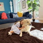 OLANLY 3x5 Machine Washable Small Bedside Rug, Soft Fluffy Shaggy Rugs - Image 5