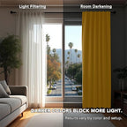 Deconovo Back Tab and Rod Pocket Drapes and Curtains Short Blackout Curtains - Image 3