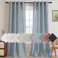 H.VERSAILTEX Linen Curtains Home Decorative Nickel Grommet Curtains Privacy by HVERSAILTEX