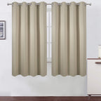LEMOMO Beige Blackout Curtains 66 x 63 Inch Length/Set of 2 Curtain by Lemomo