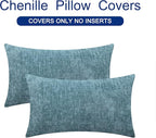 CaliTime Throw Pillow Covers Decorative 12 X 20 Inches Pack of 2 Cozy Chenille - Image 6