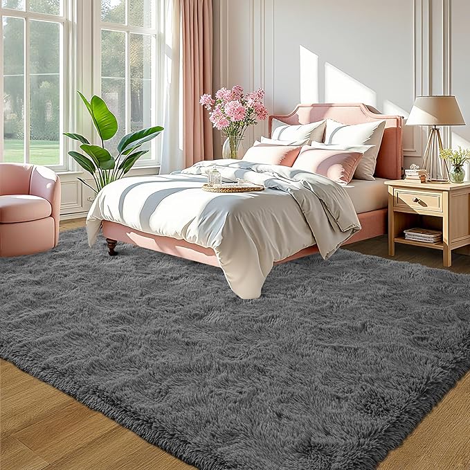 LOCHAS Ultra Soft Indoor Modern Area Rugs 6x9, Fluffy Living Room Carpets - Image 2