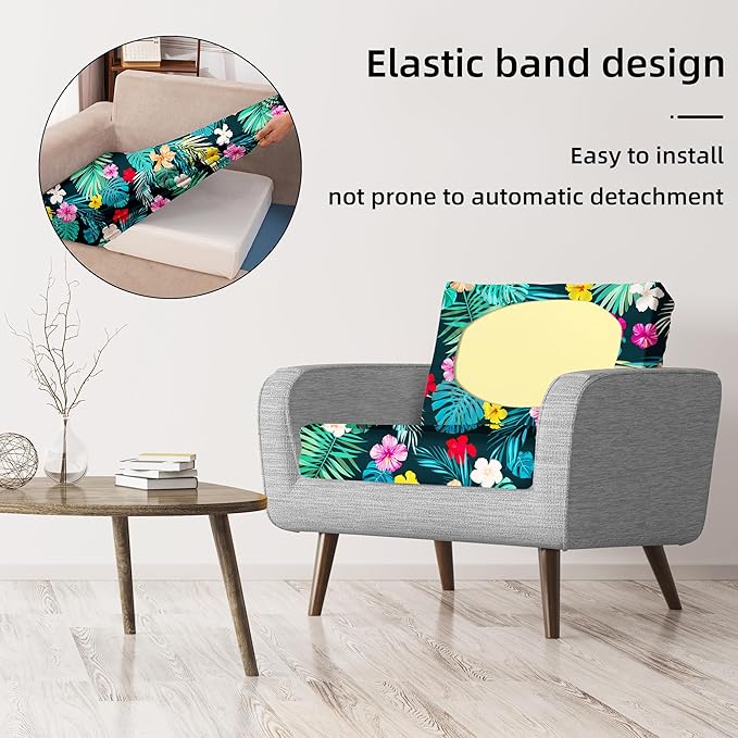 8Pcs Stretch Patio Cushion Covers, Outdoor Couch Covers Replacement, Outdoor - Image 5