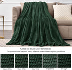 BEDELITE Fleece Throw Blanket for Couch – 3D Ribbed Jacquard Soft and Warm - Image 6
