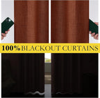 NICETOWN 100% Absolutely Blackout Linen Curtains - Image 4