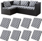 8Pcs Stretch Patio Cushion Covers, Outdoor Couch Covers Replacement, Outdoor by BIETYONE