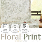 jinchan Linen Floral Curtains 84 Inch Length - Image 4
