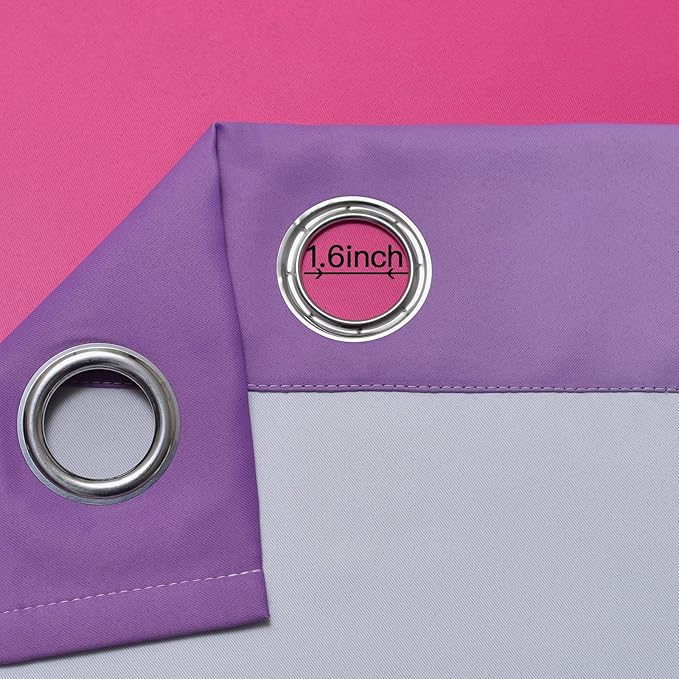 Yakamok Ombre Purple and Pink Curtains - Image 4