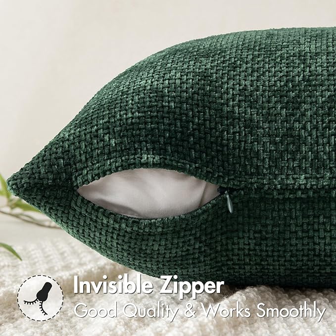 MIULEE Pack of 2 Christmas Green Couch Throw Pillow Covers 20x20 Inch Modern - Image 5