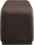 Modway EEI-6734-BLK-CHB Koda Performance Velvet Waterfall Long Bench, Black Chocolate Brown