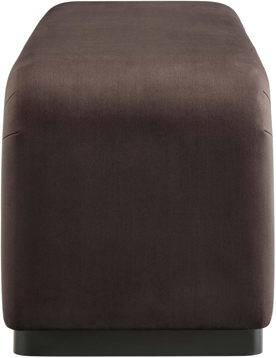 Modway EEI-6734-BLK-CHB Koda Performance Velvet Waterfall Long Bench, Black Chocolate Brown