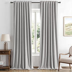 MIULEE 100% Blackout Linen Curtains by MIULEE