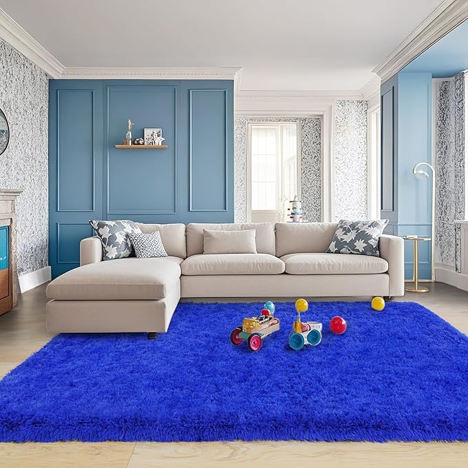 Pionblank Large Rug for Living Room 6x9 Feet, Modern Soft Shag Area Rug - Image 4