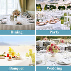 VidaFete Classic Series 10 Pack 120inch Round Polyester Table Cloth, White