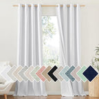 NICETOWN 100% Absolutely Blackout Linen Curtains by NICETOWN