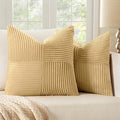 MIULEE Khaki Decorative Euro Sham Pillow Covers 24x24 Inch by MIULEE