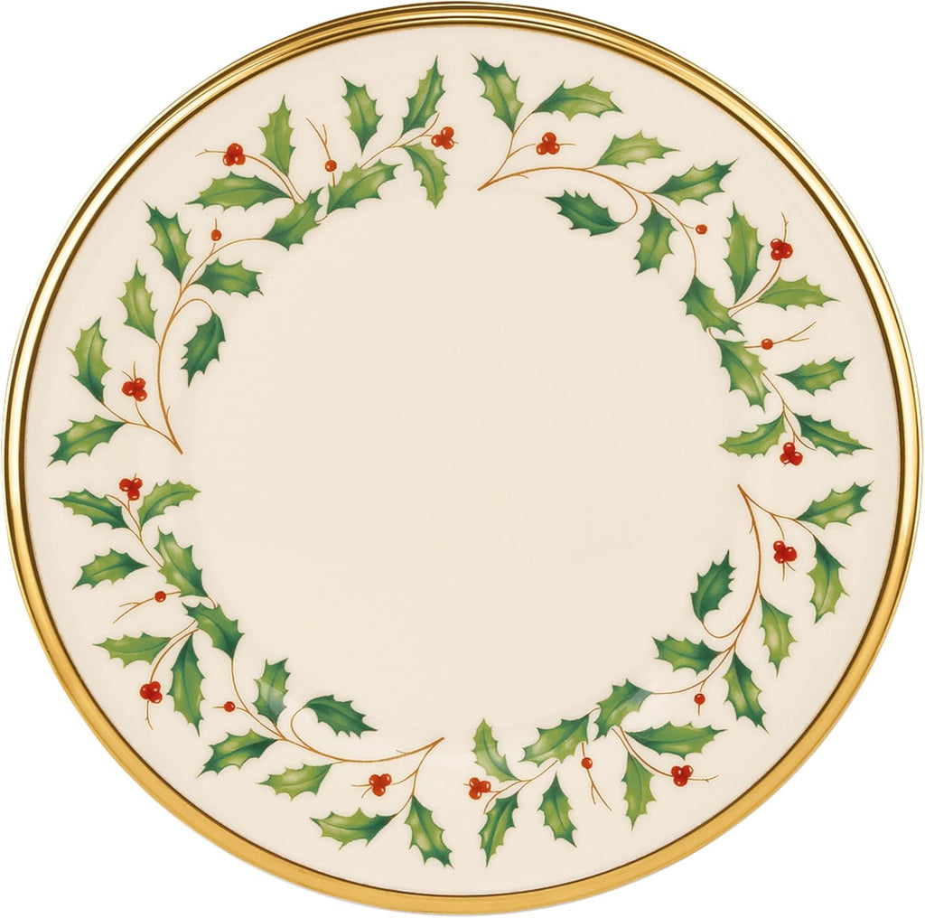 Lenox Holiday Porcelain Christmas Dinner Plate Set for 6