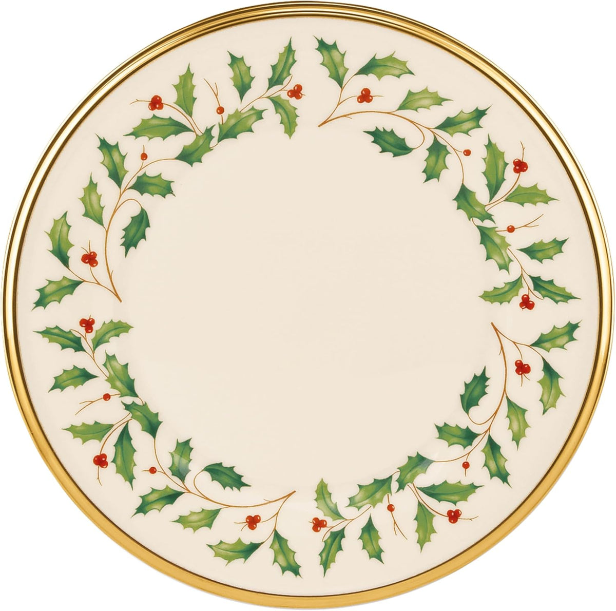 Lenox Holiday Porcelain Christmas Dinner Plate Set for 6