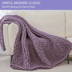 Bigacogo Chunky Knit Throw Blanket - Image 4